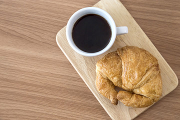 Coffee and croissant