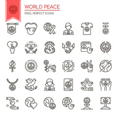 World Peace , Thin Line and Pixel Perfect Icons.