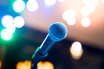 Microphone in party or concert