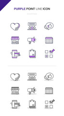 shopping Line Icon Set