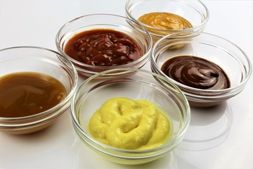 An Image of different bbq sauces