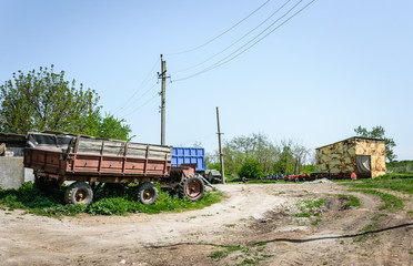 Old agricultural machinery