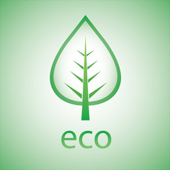 Zielony liść eco ilustracja wektorowa