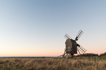 Old wooden windmill