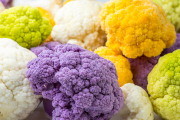 Blumenkohl Röschen in Farbe