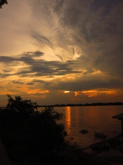 Wide river sunset (B)