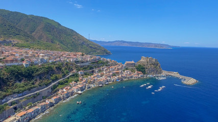 Fototapeta premium Aerial view of beautiful coast of Calabria, Italy