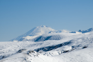 Fototapeta na wymiar Mountains near the village of Arkhyz.