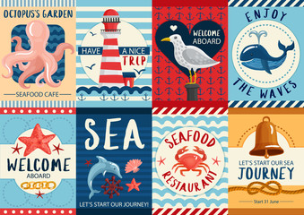 Nautical Banners And Posters Set