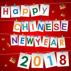 Abstract chinese new year 2018 background. Year of Dog. Vector and Illustration, EPS 10