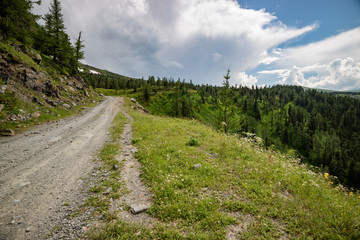 Road to the Burkyt Pass (Kazakhstan)