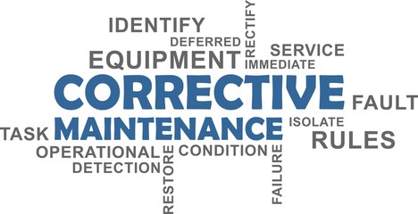 word cloud - corrective maintenance