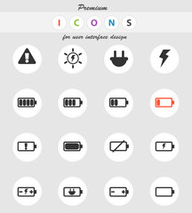 battery icon set