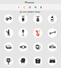 boxing icon set