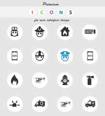 emergency icon set