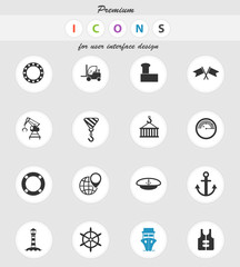 harbor icon set