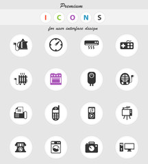 home appliances icon set