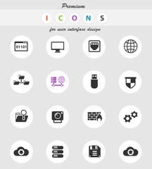 hosting provider icon set