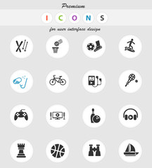 leisure icon set