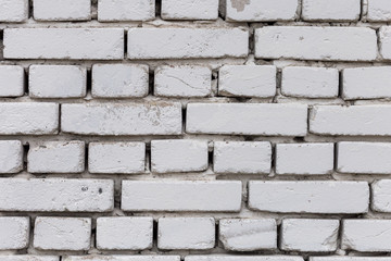 Background texture of a old white brick wall