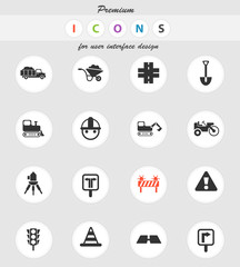 road repairs icon set