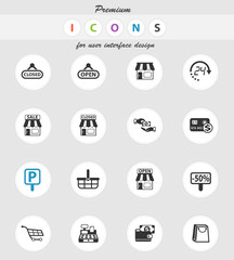 shop icon set