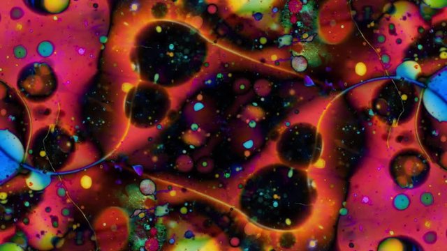 Abstract patterns of ink on water 