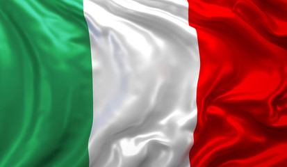 Obraz premium Italian flag waving in the wind