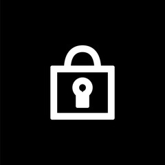 Lock icon for simple flat style ui design