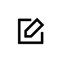 Pencil icon for simple flat style ui design