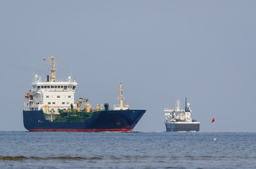 CARGO SHIPS - A large ships is sailing on the sea © Wojciech Wrzesień