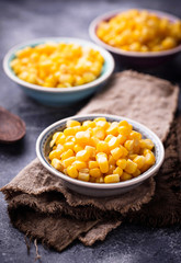 Bowl of  a sweet corn 