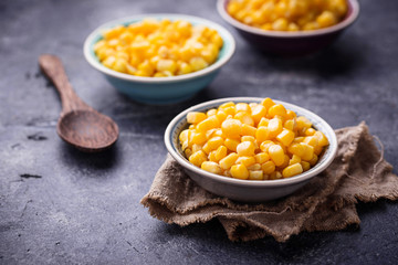 Bowl of  a sweet corn 