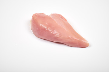 Fresh chicken fillet isolated on white background