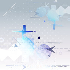 Abstract background with colorful geometric elements. Technology design.