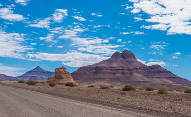 On the road toward Khorixas in the Kunene region of Northern Namibia.