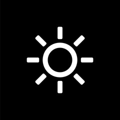 Sun icon for simple flat style ui design