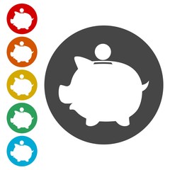 Piggy bank icon 