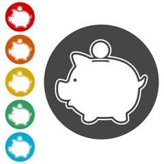 Piggy bank icon 