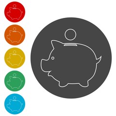 Piggy bank icon 