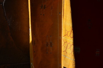 Places and objects in the Medina of Marrakech. Morocco