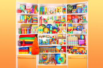 Shelf with toys