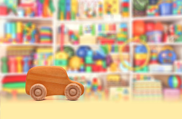 wooden car