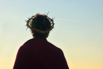 Jesus Christ with crown of thorns - 187735322