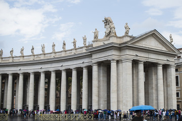 Naklejka premium Italy, Rome, Vatican, St. Peter's Square, colonnade