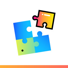 Flat solution icon for startup business. Suitable for mobile apps, websites and presentation