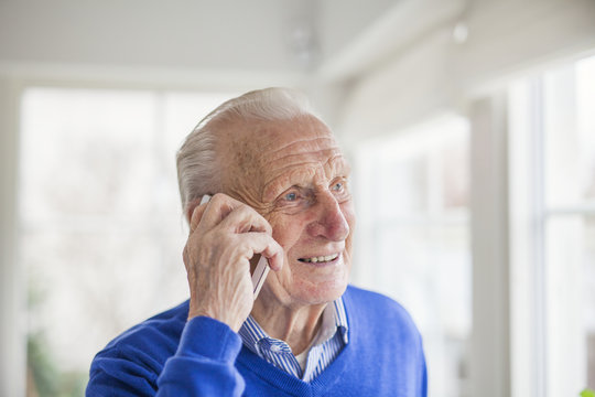 Senior man on the phone