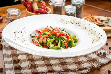 Fruit and vegetable salad in a bowl