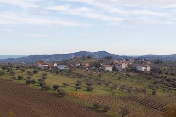 Fototapeta na wymiar panorama di paese di provincia in italia