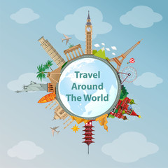 Around the world landscapes travel and tourism